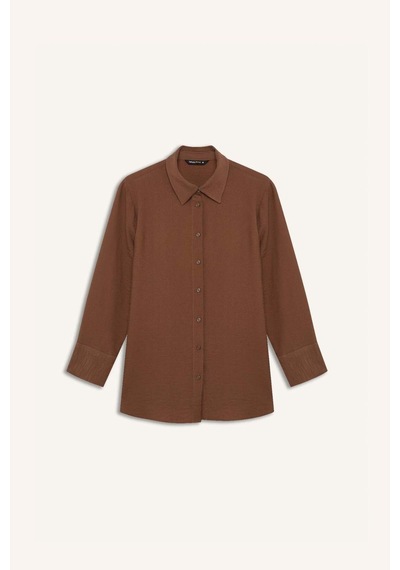 DeFacto Regular Fit Basic Düz Uzun Kollu Gömlek C3819AX25SPBN519