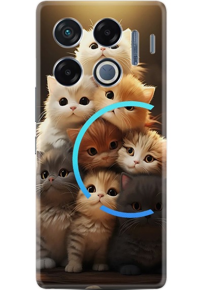 Infinix Gt 20 Pro Kılıf Boutique Baskılı Resimli Kedicikler Pcode -027