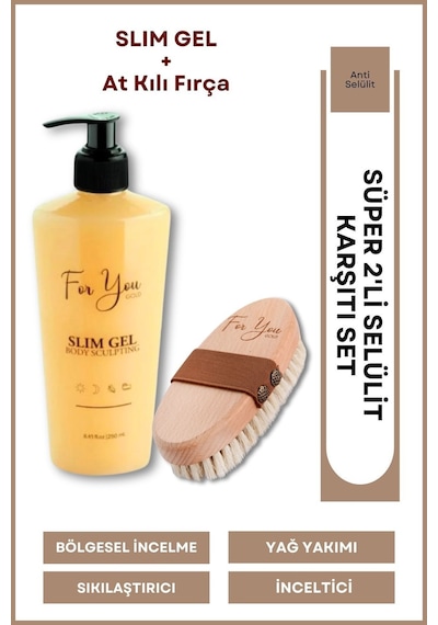 Slim Jel Inceltici-sıkılaştırıcı-bölgesel Incelme-çatlak Ve Selülit Krem-at Kılı Fırçası