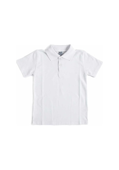 Alm Beyaz Kısa Kol 6-16 Yaş Çocuk Okul Lakos Tişört/t-shirt - 80238-beyaz Renkli