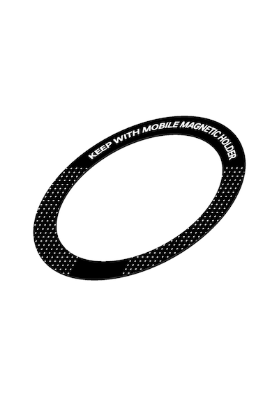 Go Des Gd-g026 Halo Serisi Çiftli Metal M-safe Halkası Siyah
