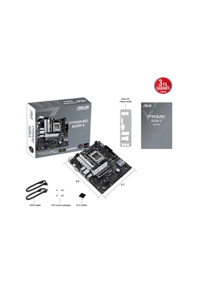 Asus Prıme B650m-k Ddr5 Hdmı Dp Pcıe 16x V4.0 Am5 Matx-210813