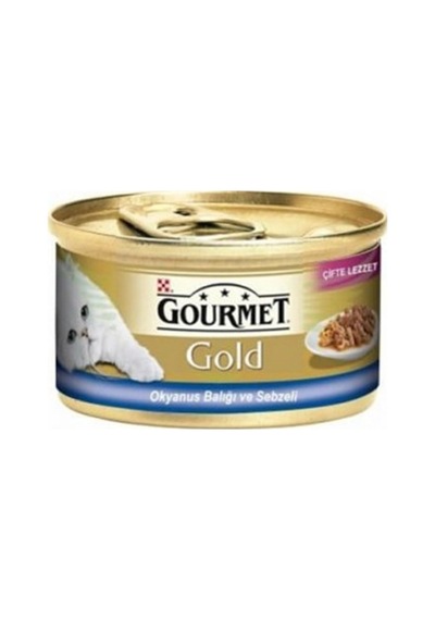 Gourmet Gold Okyanus Balığı ve Sebzeli Konserve Yetişkin Kedi Maması 24 x 85 G