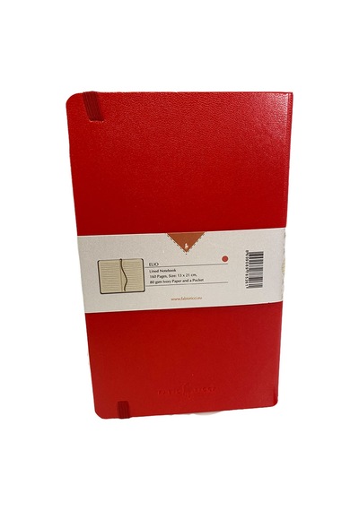 Fabio Ricci Elio 13X21 Sert Kapak Kırmızı Çizgili Defter 1044 Kırmızı