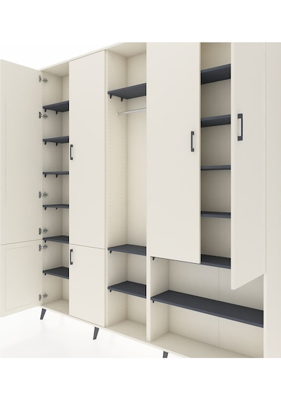 Arges Dolap 15 Raflı 5 Kapaklı Tek Askılı 220x30x243 Aytaşı-aytaşı/antrasit Aytası/antrasıt Arges Dolap 15 Raflı 5 Kapaklı Tek Askılı 220x30x243 Aytaşı-aytaşı/antrasit Aytası/antrasıt