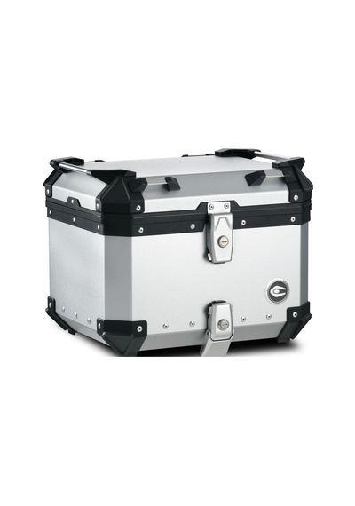 Coocase - Alüminyum Motosiklet Arka Çanta 45 Litre Alüminyum - Gri