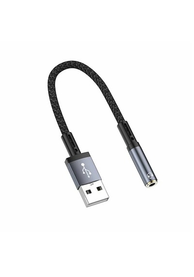 Forzacase Usb-a Girişli Telefonlarla Uyumlu Kablolu Kulaklık Çevirici Jack Aux Çevirici - Fc1181 Siyah