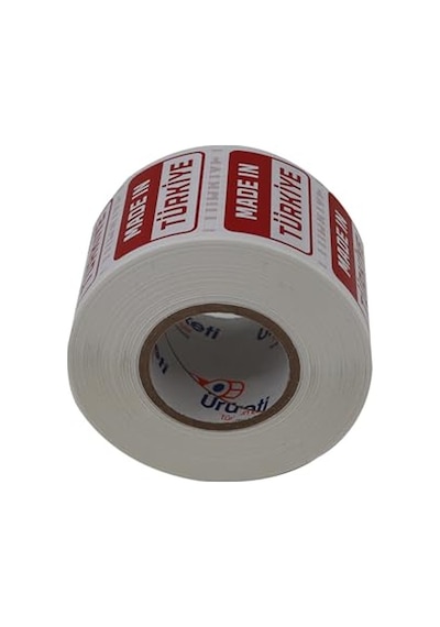 Made İn Türkiye Baskılı Kuşe Etiket 50mm X 30mm 1000 Adet 124-Pembe