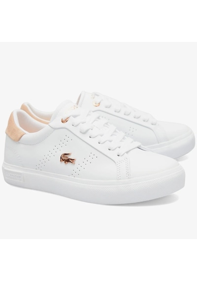Lacoste Powercourt 2.0 Leather Womens Sneaker Hakiki Deri Kadın Günlük Spor Ayakkabı Beyaz Lacoste Powercourt 2.0 Leather Womens Sneaker Hakiki Deri Kadın Günlük Spor Ayakkabı Beyaz