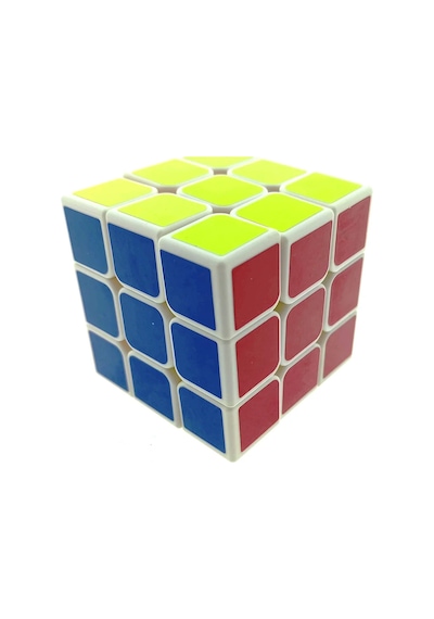 Beyaz Zemin Üzeri Renkli Zeka Küpü 3x3x3-6,8 Cm