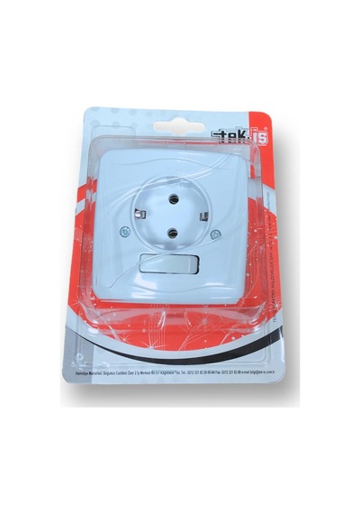 Tek-iş 524335 Priz Anahtarlı, Beyaz Diğer