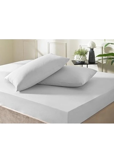 Ranforce Queen Size Fitted Çarşaf Seti - Gri Ab Siyah Kedi