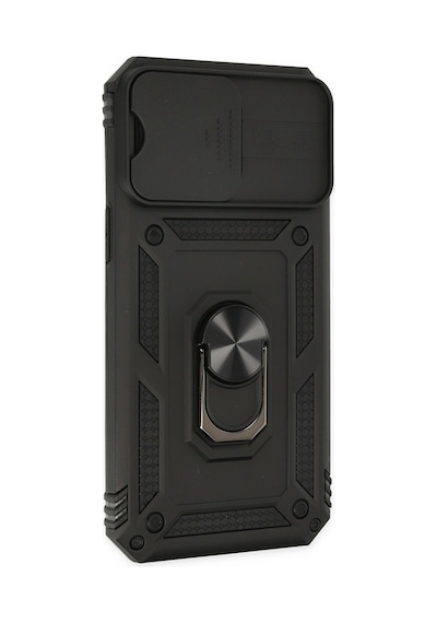 Newface - 865 - İphone 14 Pro Max Kılıf Pars Lens Yüzüklü Silikon - Edntrend - - Siyah