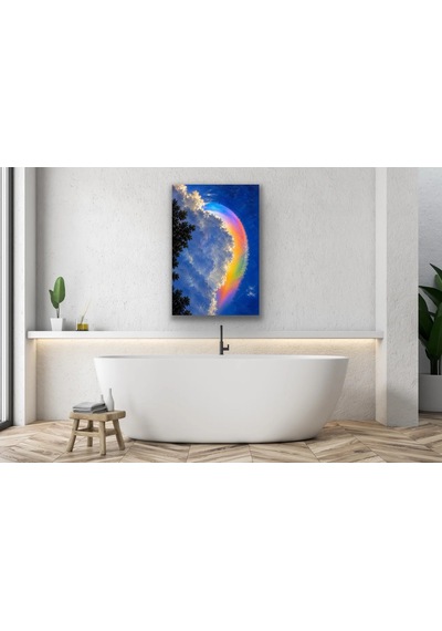 Gökkuşağı Bulutu Kanvas Tablo 60x90 Cm Çok Renkli
