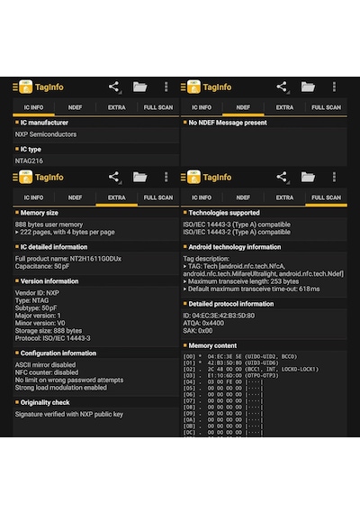 Ayrex Timeskey Nfc 10 Zaman Anahtarı Etiketler Ntag 216 Çıkartma 888 Bytes Bellek, 1 İnç Çap Yuvarlak Sticker 216