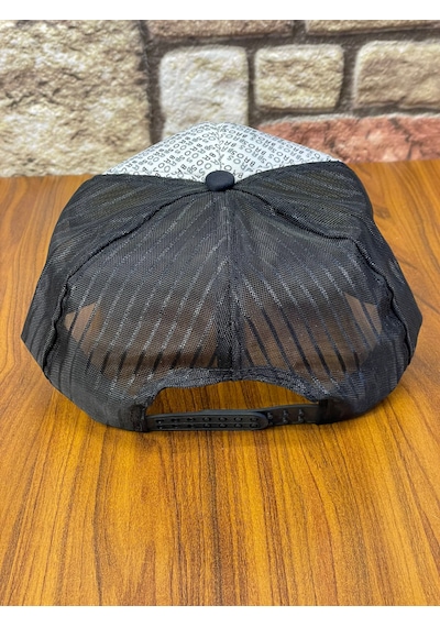 Hamze Trucker Model Baskılı Hafif Yazlık Beyzbol Cap Şapka Beyaz