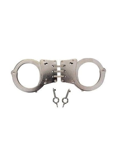 Single Sword Egm Menteşeli Çelik Polis Kelepçesi Beyaz