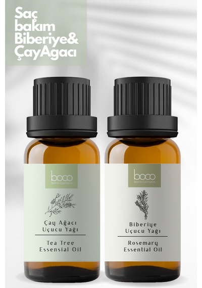 Boco Born In Cosmetics Biberiye + Çay Ağacı %100 Saf Uçucu Yağı 2 x 10 ML