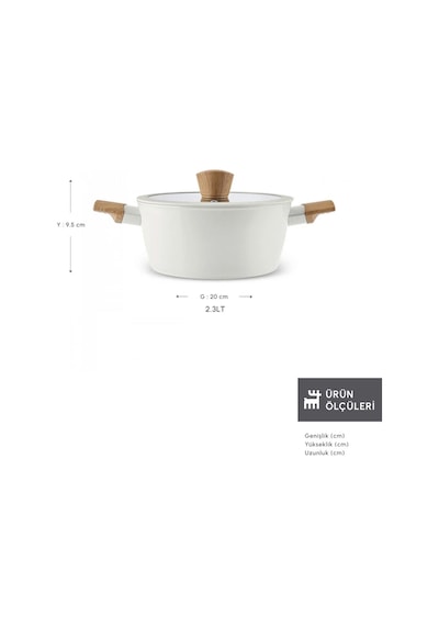 Karaca x Refika Swiss Crystal Creamy Wood Tencere 20 Cm
