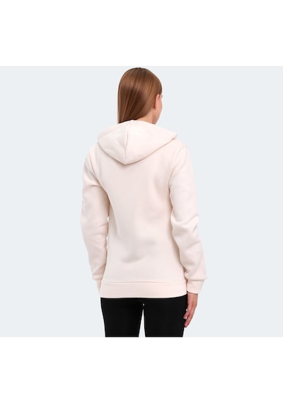 Slazenger KATYA Kadın Fermuarlı Kapüşonlu Cepli Ekru Sweatshirt