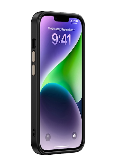 Nourthkiingdom Apple Uyumlu iPhone 13 Kılıf M-safe Şarj Özellikli Karbon Fiber Görünümlü Nrtk Antina Kapak - Siyah Siyah