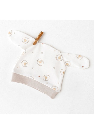 Andywawa Bebek Tinny's Sheeps 2'li Şapka Set Ac26157 Beige
