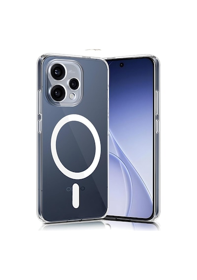 Oppo Reno15 5g Uyumlu Kılıf Sararmaz Kamera Korumalı Magsafe Mika Sert Parlak Şeffaf Kapak Beyaz