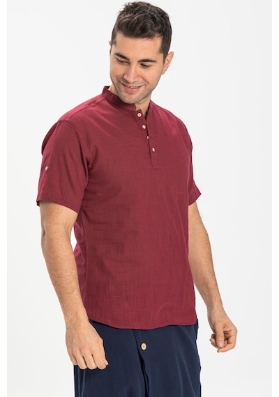 Kısa Kol Şile Bezi Bodrum Erkek T-shirt Koyu Bordo 3068-koyu Bordo Koyu Bordo