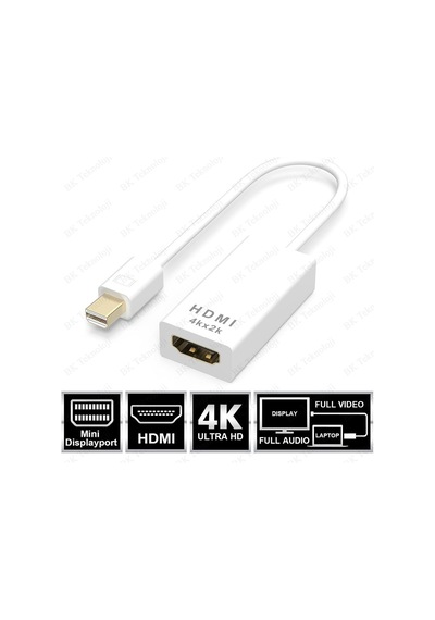 4Kx2K Mini Displayport (Thunderbolt) To Hdmı Dönüştürücü Kablo