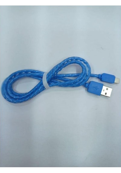 Lightning Apple iPhone Uyumlu Şarj Data Kablosu Mavi