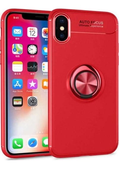 Apple Uyumlu iPhone XR 6.1 Kilif Yüzüklü Tam Korumali Silikon Kapak 417323910