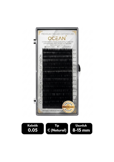 Ocean 0.05c Natural Kıvrım Mix Soft Eyelash Doğal İpek Kirpik 16'lı