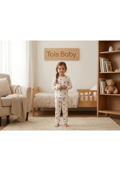 Tois Baby Kız Çocuk Pijama Takımı Ekru