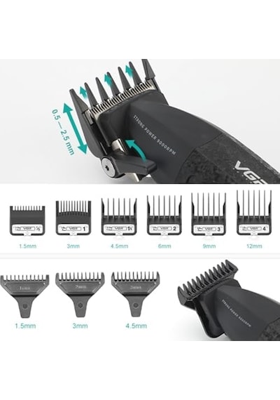 Vgr V-640 Profesyonel Saç Kesme Makinesi 9000 Rpm, Paslanmaz Çelik, Usb Şarj