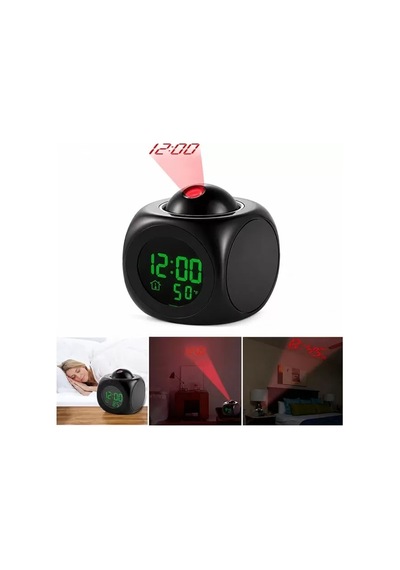 Sh Sunup Sn-25936 Peksiyonlu Ledli Siyah Çalar Saat Najmaddin