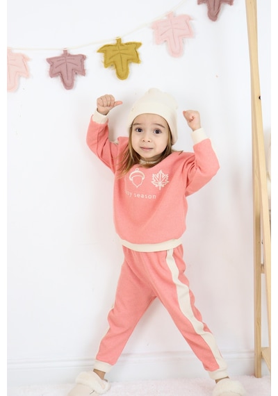 Miababy Cozy Nakış Baskılı 3lü Takım Somon