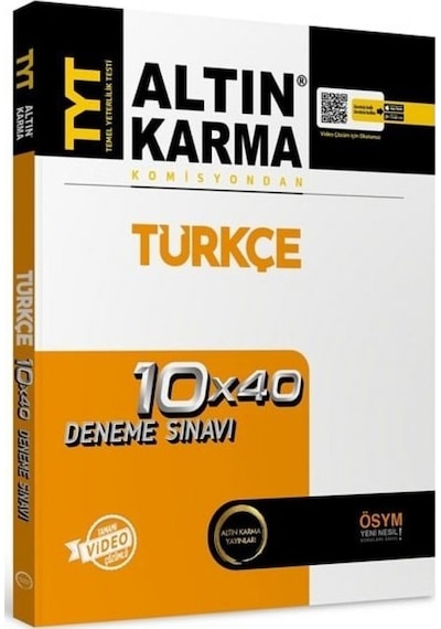 TYT Türkçe 10x40 Deneme -  Altın Karma Yayınları