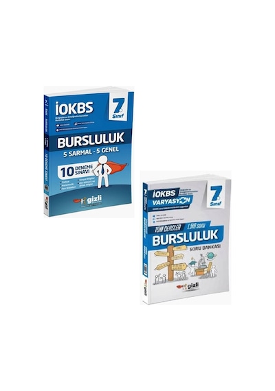 Gizli Yayınları 2025 7. Sınıf 10 Bursluluk Deneme + Tüm Dersler Soru Seti 2 Kitap