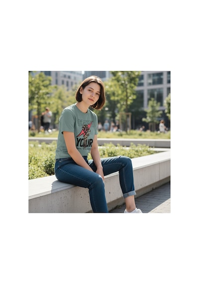 Urbantrendstore Unisex Future Oversize Fit Rahat Geniş Salaş T-shirt Günlük Tişört Mint