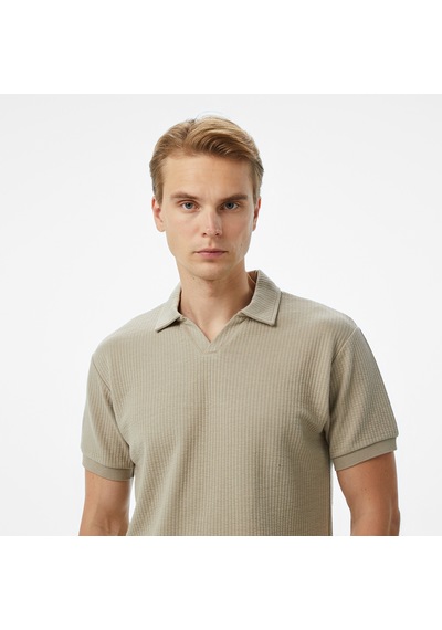 Nautica Erkek Bej Classic Fit Polo Çizgili K55310t Bej