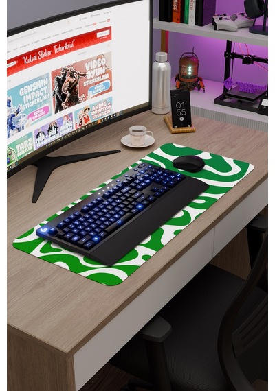 Vektörler Kaymaz Dikişli Kauçuk Oyuncu Mousepad V4 - 70x30 Xl Gaming Mouse Pad Fare Altlığı