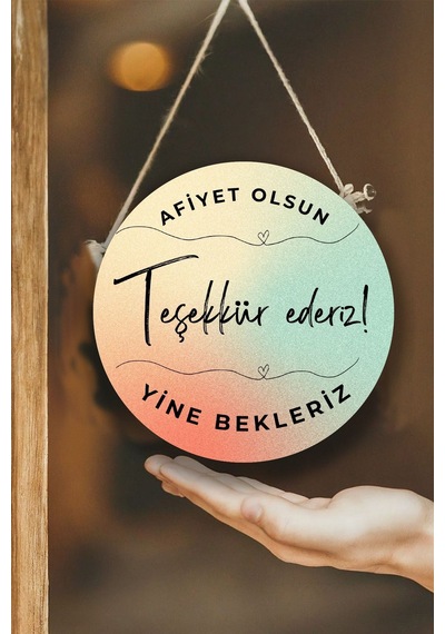 Cafe, Restoran, Büfe Duvar, Kapı, Çift Taraflı Askılı Pano Karşılama Tabelası, Hoş Geldiniz Tablo