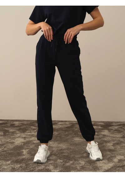 Xint Lacivert Pamuk Dokulu Regular Fit Sweat Pantolon 470416