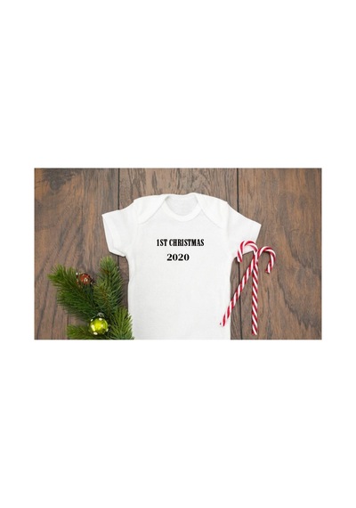 Babylimon Christmas 2020 Baskılı Beyaz Bebek Zıbın Uzun Kollu Beyaz - 132151874 Beyaz