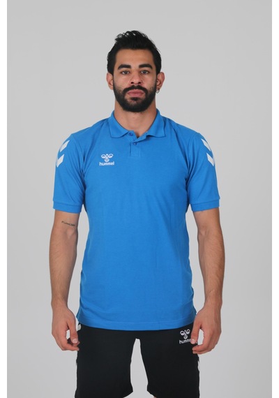 Hummel Armin Pamuklu Polo Yaka Tişört Saks Mavi