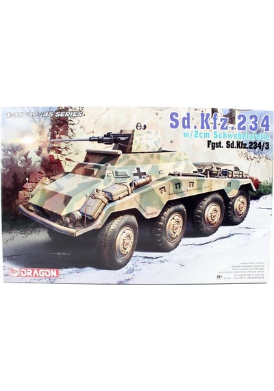Dragon 6969 1/35 Ölçek, Sd.kfz. 234/3 W/2cm, Amfibik Hafif Zırhlı Ve 2 Cm. Topu Plastik Model Kiti-51530