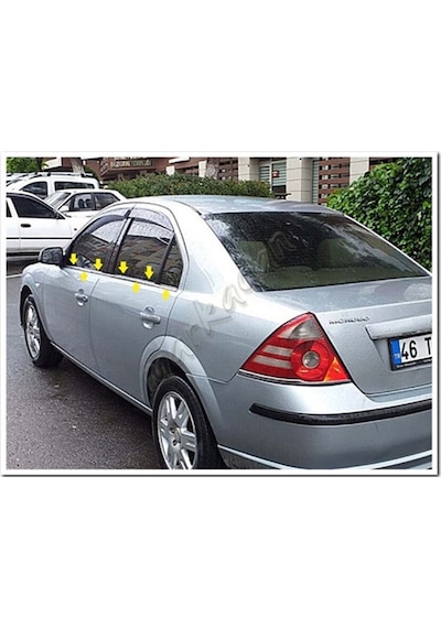 Markadan Ford Mondeo Krom Cam Çıtası 2001-2007 4 Parça Paslanmaz