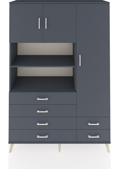 Hyperion Dolap 9 Raflı 6 Çekmeceli 3 Kapaklı 132x44x195 Antrasit-antrasit/antrasit Antrasıt/antrasıt Hyperion Dolap 9 Raflı 6 Çekmeceli 3 Kapaklı 132x44x195 Antrasit-antrasit/antrasit Antrasıt/antrasıt