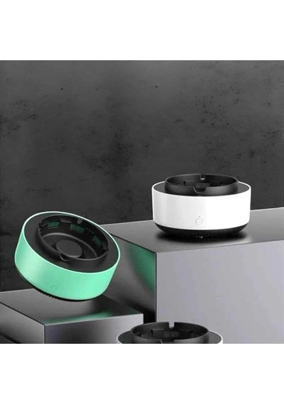 Sensörlü Elektronik Duman Giderici Küllük Çıkarılabilir Tepsili Pilli Tasarım