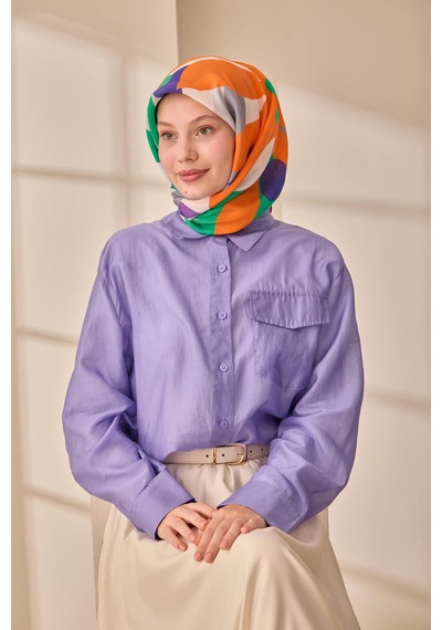 Silk Home Aura Eşarp 140001-17 Mor, Eflatun, Gri, Beyaz,turuncu, Yeşil